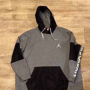 MEN’S Gray and Black Hoodie Air Jordan Hoodie